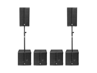 HK Audio LINEAR 3 - High Performance Pack bestehend aus: 2x L3 112 FA, 4x L Sub 1500 A, 2x Distanzstange K&M, inkl. Cover