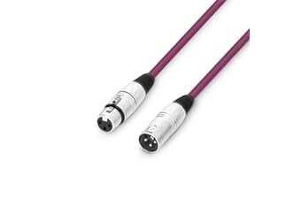 Adam Hall Cables 3 STAR MMF 0050 PUR - Microphone cable XLR female to XLR male 0.5m purple