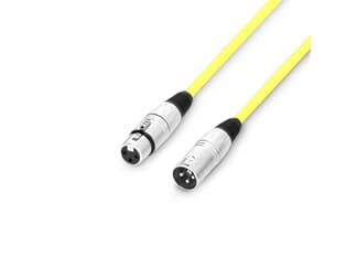 Adam Hall Cables 3 STAR MMF 0050 YEL - Microphone cable XLR female to XLR male 0.5m yellow
