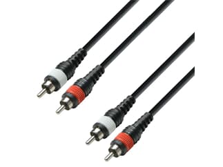 ah Cables K3 TCC 0100 M - Audiokabel ummantelt 2 x RCA-Stecker auf 2 x RCA-Stecker, 1 m