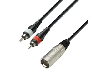 Adam Hall Cables K3 YMCC 0600 - Audiokabel XLR-Stecker auf 2 x RCA-Stecker, 6 m