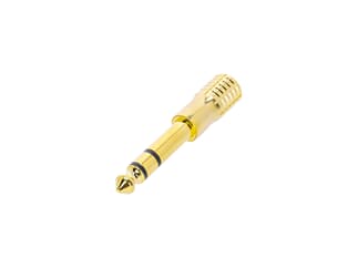 Adam Hall Connectors 4 STAR A MF3 JM3 GOLD - Adapter mini jack female stereo to 6.3 mm jack male stereo