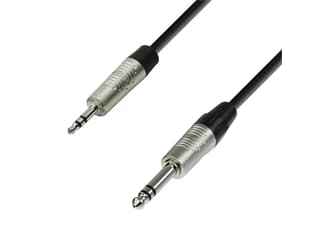 Adam Hall Cables 4 STAR BVW 0150 - Balanced Audiocable REAN © 3.5 mm Jack Stereo to 6.3 mm Jack Stereo 1.5 m