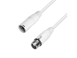 Adam Hall Cables K4 MMF 0250 SNOW - Microphone Cable XLR male to XLR female 2.5 m white