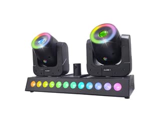 LIGHT4ME CLONE 1 LED RGBW Lichteffekt 2 Moving Heads Wash + Fernbedienung