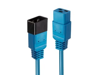 LINDY 30120 1m IEC-Verlängerunskabel, blau - Ideal um die Verkabelung verschiedenster
