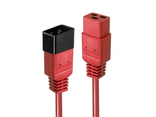 LINDY 30125 3m IEC-Verlängerungskabel, rot - Ideal um die Verkabelung verschiedenster