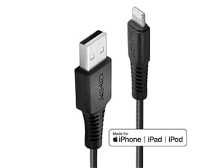 LINDY 31291 1m robustes USB Typ A an Lightning Kabel - USB Typ A Stecker an Lightning