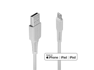 LINDY 31326 1m USB Typ A an Lightning Kabel, weiß - USB Typ A Stecker an Lightning-St