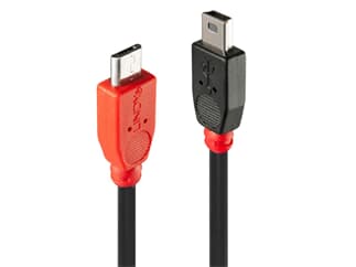 LINDY 31717 USB 2.0 Kabel Micro-B/Mini-B OTG, 0,5m - Hochwertiges USB 2.0 Kabel und U