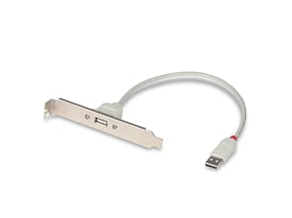 LINDY 33123 USB 2.0 Slotblechadapter, 1 x USB Typ A - Externe USB 2.0/1.1 Schnittstel