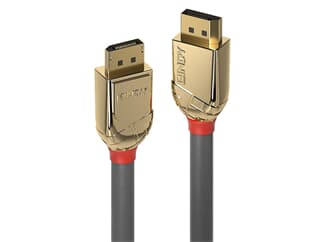 LINDY 36290 0.5m DisplayPort 1.4 Kabel, Gold Line - DP Stecker an Stecker