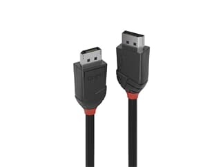 LINDY 36490 0.5m DisplayPort 1.2 Kabel, Black Line - DP Stecker an Stecker