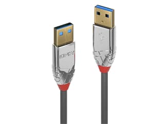 LINDY 36626 1m USB 3.2 Typ A Kabel, 5GBit/s, Cromo Line - USB Typ A Stecker an A Stec