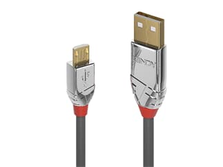 LINDY 36652 2m USB 2.0 Typ A an Micro-B Kabel, Cromo Line - USB Typ A Stecker an Micr