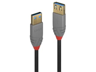LINDY 36762 2m USB 3.2 Typ A Verlängerungskabel, 5GBit/s, Anthra Line - USB Typ A Ste