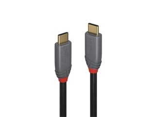 LINDY 36900 0.5m USB 3.2  Typ C Kabel, 20GBit/s, 5A, PD, Anthra Line - USB Typ C Stec