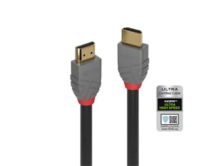 LINDY 36951 0.5m Ultra High Speed HDMI Kabel, Anthra Line - HDMI Stecker an Stecker