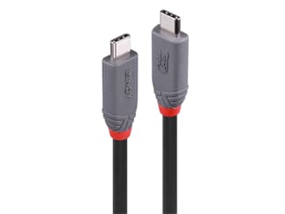 LINDY 36956 - 0.8m USB4 240W Typ C Kabel, 40Gbit/s, Anthra Line - Typ C Stecker an C Stecker