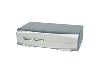 LINDY 39304 2 Port KVM Switch DisplayPort 1.2, USB 2.0 & Audio - Schaltet zwischen zw