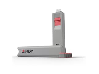 LINDY 40425 USB Typ C Port Schloss, pink - Schützt USB Typ C Ports vor unberechtigtem