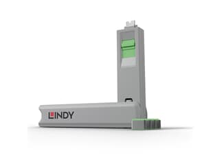 LINDY 40426 USB Typ C Port Schloss, grün - Schützt USB Typ C Ports vor unberechtigtem