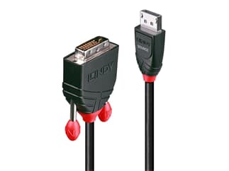 LINDY 41489 0.5m DisplayPort an DVI Kabel - Zum Anschluss eines DisplayPort-Geräts an