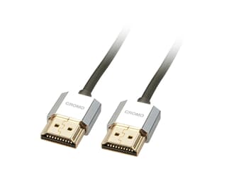 LINDY 41670 CROMO® Slim High-Speed-HDMI®-Kabel mit Ethernet, Typ A/A, 0.5m - Monitork