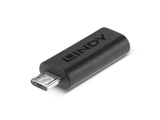 LINDY 41903 USB 2.0 Adapter Typ C an Micro-B - USB Typ C Kupplung an Micro-B Stecker