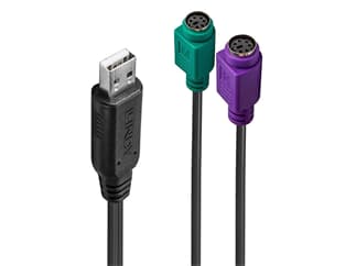 LINDY 42651 USB auf PS/2 Konverter - Zum Anschluss von zwei PS/2-Eingabegeräten über
