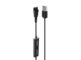 LINDY 42750 USB-Headset-Adapter Typ A auf Schnellkupplung (Jabra) - Zur Verwendung mi