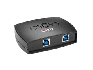 LINDY 43141 2 Port USB 3.0 Switch  - 2 Computer teilen sich ein USB 3.0 Gerät