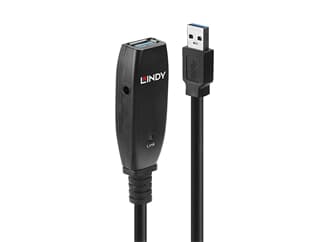 LINDY 43322 15m USB 3.0 Aktivverlängerung Slim - 15m USB 3.0 Verlängerung am USB-Ansc