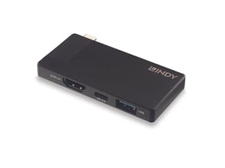 LINDY DST-Micro, USB C Laptop Micro Dockingstation - mit USB Typ A Port und Power Del