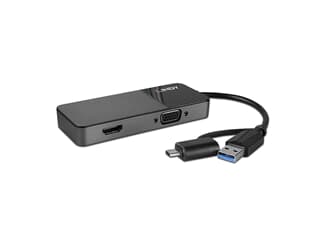 LINDY USB 3.0 Typ A und C auf HDMI & VGA Konverter