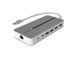 LINDY DST-Mx Duo, USB C Mini Laptop/Macbook Docking- - station