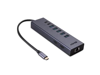 LINDY 43373 DST-Mini Duo, USB C Laptop Mini Dockingstation 2x 4K HDMI