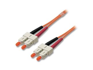 LINDY 46081 LWL Duplex Kabel SC/SC 50/125 µm Multimode,2m - LWL-Duplex Zip-Twin-Kabel