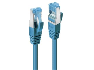 LINDY 47145 0.3m Cat.6A S/FTP LSZH Netzwerkkabel, blau - RJ45-Stecker, 500MHz, Kupfer