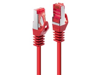 LINDY 47360 0.3m Cat.6 S/FTP  Netzwerkkabel, rot - RJ45-Stecker, 250MHz, Kupfer, 28AW