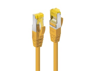 LINDY 47661 - 0.5m RJ45 S/FTP LSZH Netzwerkkabel, gelb - Cat.6A Stecker, Cat.7 Rohkabel