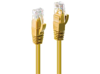LINDY 48061 0.5m Cat.6 U/UTP  Netzwerkkabel, gelb - RJ45-Stecker, 250MHz, Kupfer, 24A
