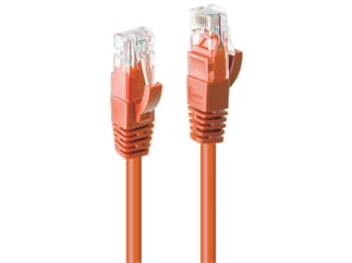 LINDY 48105 0.3m Cat.6 U/UTP  Netzwerkkabel, orange - RJ45-Stecker, 250MHz, Kupfer, 2