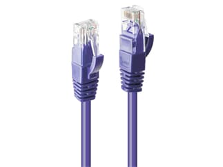LINDY 48120 0.3m Cat.6 U/UTP  Netzwerkkabel, violett - RJ45-Stecker, 250MHz, Kupfer,