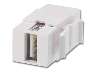 LINDY 60555 USB Typ A/B Doppelkupplungs-Keystone für Wanddosen - Keystone-Modul mit U