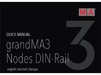 MA Lighting MA Quick Manual für grandMA3 Nodes DIN-Rail