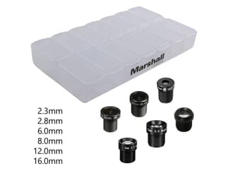 Marshall Electronics CV-LENS-PACK Six (6) mini-M12 lens variety pack with 2.3mm, 2.8m