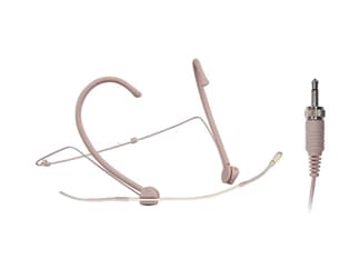Mipro MU-55HNS-3P Miniatur-Kond.mikrofon, Nackenbügel in 3 verschiedenen Größen, beige, (Kugel), 3,5 Miniklinke