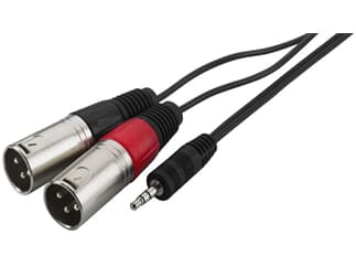 MONACOR MCA-329P - 3,5-mm-Stereo-Klinkenstecker auf 2 x XLR-M, 3m