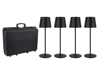 Showtec EventLITE Table-SW - SET - WW– NW IP54 Batterie-LED-Lampe mit Touch-Dimmer - schwarz